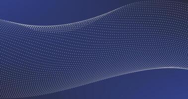 Abstract wave of particles. on blue gradient background illustration vector