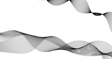 Tracks of Black Abstract wave element design frequency equalizer Stylized curved line art stripe background vector
