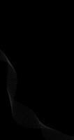 Dynamic wave of particle dots on empty Black background illustration vector