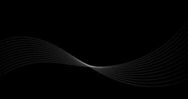 black Abstract background with dynamic waves of particle dots illustration vector