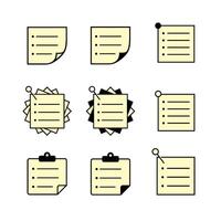 Paper with List illustration design set vector