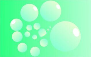Sparkling Bubbles on a Fresh Green Backdrop vector