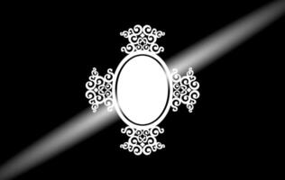 Background Elegant Ornate Frame with Soft Light Streaks vector