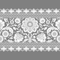 Abstract lace ribbon seamless pattern with elements flowers vector
