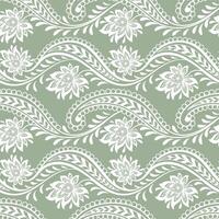 paisley flower Design pattern on background vector