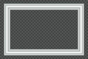 Wooden window frame with white moulding and baseboard in empty interior room close up classic trim architecture detail vector
