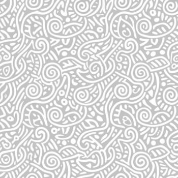 sin costura modelo con remolinos en un ligero gris antecedentes vector