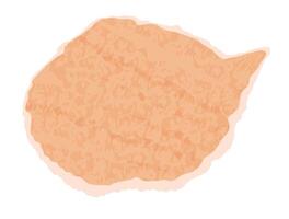 Retro speech bubble from old beige paper in circle shape vector