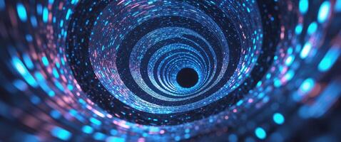 A blue vortex with a circular shape photo