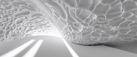 A white wall with a large pattern on it photo
