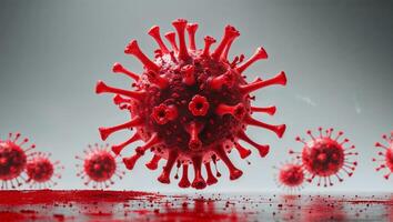Intense red viral outbreak representation photo