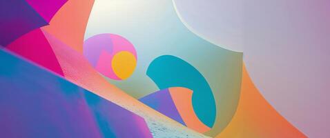 Abstract colorful shapes design background photo
