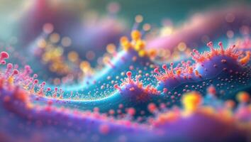 Abstract colorful microscopic world background photo