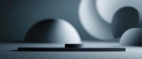 A black object on a table with a white background photo