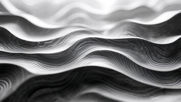 A black and white photo of a wave pattern