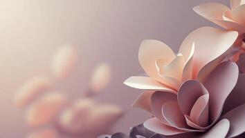 Abstract floral background design with organic shapes and gradient colors photo