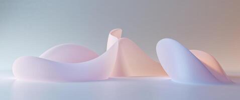 Three different colored shapes are sitting on a table photo