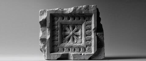 Ancient Stone Carvings Historical Panel Design photo