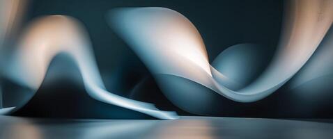 Blurred abstract forms in studio setting. photo