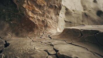 Intricate texture of weathered stone showcasing earthy hues and rugged charm photo