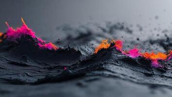 Dynamic Abstract Expressionism with Bold Tones and Textured Brushstrokes photo