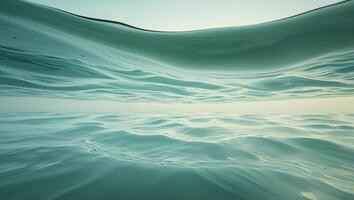 A view of the ocean from above with waves photo