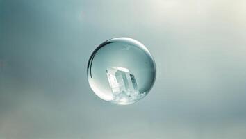 surreal shapes emerging in a crystal in a time machine photo