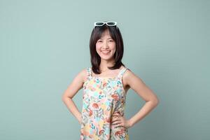 Southeast asian woman smiles confidently as small business owner in creative retail industry, representing startup with online store and shopping focus photo