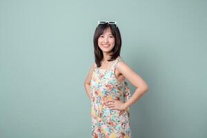 Southeast asian woman smiles confidently as small business owner in retail and creative industry, representing startup with online store and shopping focus photo