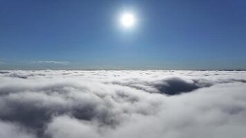 Above view of Twilight Sky in cosmos divine light in Brazil . Amazing Cinematic. video