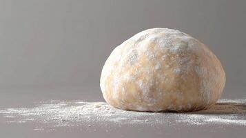 A ball of dough sitting on a table photo