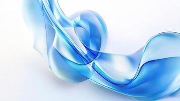 A blue wave is moving in the air photo