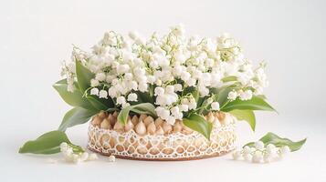 A bouquet of lilies of the valley photo