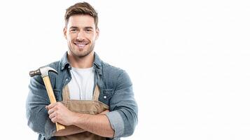 A man with a hammer and a smile photo