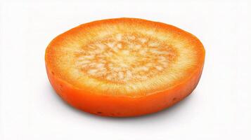 A half orange on a white surface photo