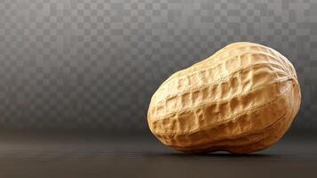 A single nut is shown on a table photo