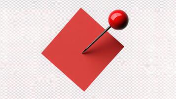 A red pin on a red diamond photo