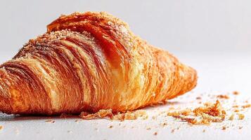 A croissant on a table photo