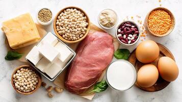The foods that are essential for a healthy diet photo