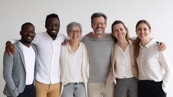 Group of people standing together photo