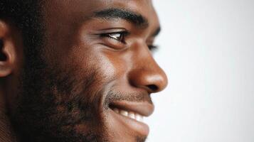 A close up of a man smiling photo