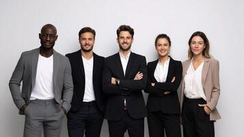 Group of business people standing together photo
