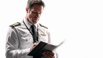 A man in uniform holding a clipboard photo