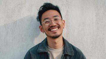 A man with glasses and a jacket smiling photo