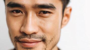 A close up of a man with a beard photo