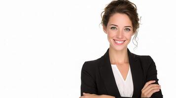Confident Businesswoman Posing Elegantly for Professional Headshot photo