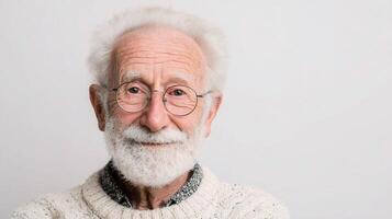 An old man with glasses and a beard photo