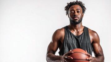 A man holding a basketball ball photo