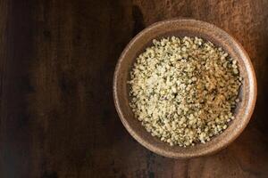 Hulled Hemp Seeds in a Bowl photo