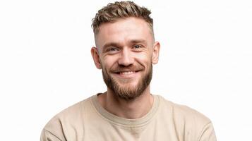 A man with a beard and a beard smiles photo